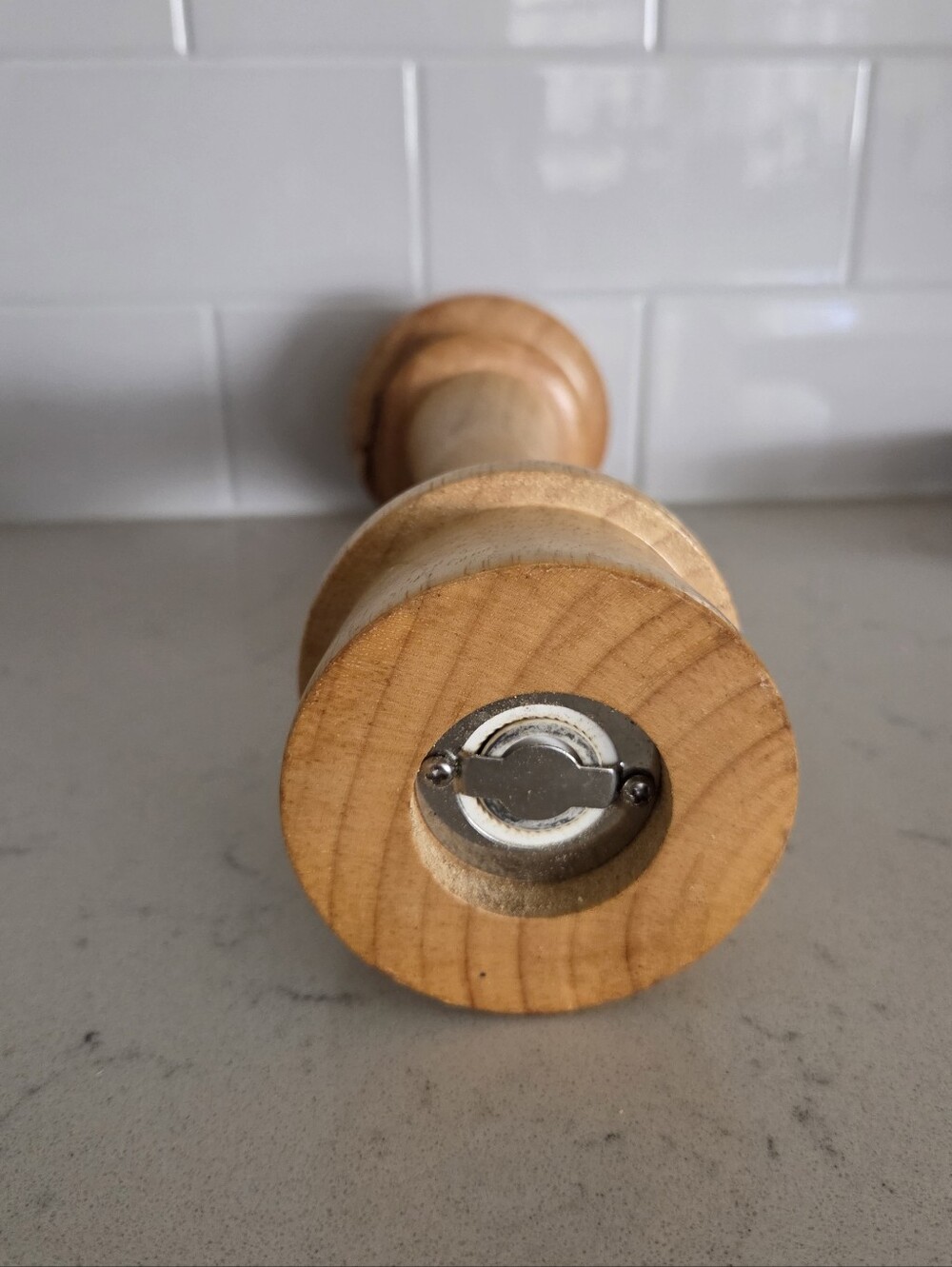 Space Needle Tall Wooden Pepper Mill - Light Wood - Picture 3 of 4